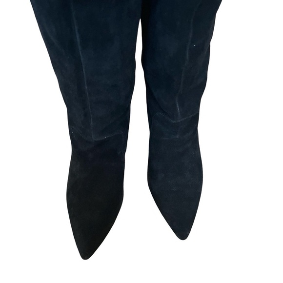 Lord & Taylor black suede cone heel boots 8.5 - Picture 11 of 16